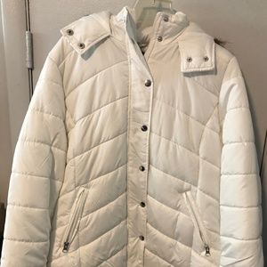 White Winter Puffer Coat
